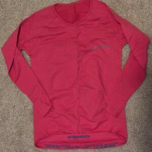 Runderwear Pink Seamless Long Sleeve Running Base Layer Top - Size Small